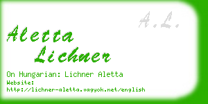 aletta lichner business card